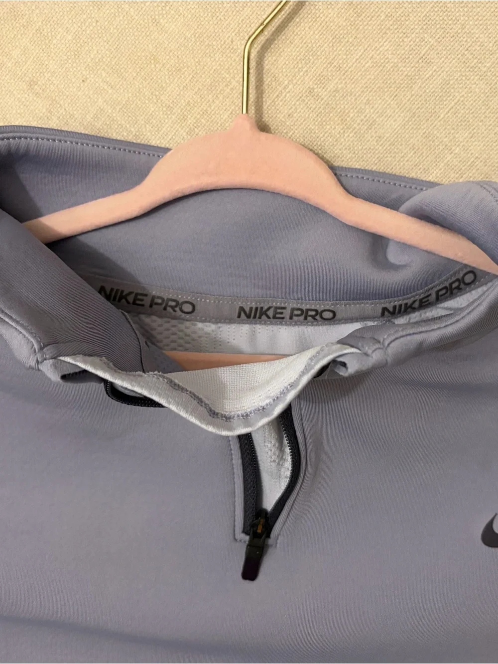 Nike Light Gray Half-Zip Pullover Jacket